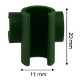 Zielona złączka kątowa do tyczek ogrodowych wymiary
