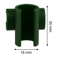 Zielona złączka kątowa do tyczek ogrodowych wymiary