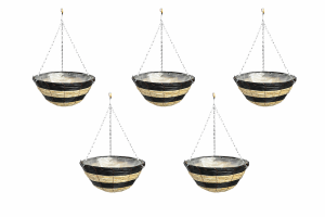 Hanging flower pots 20600550PE x 5 pcs