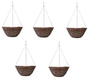 Hanging flower pots 17-424  x 5 pcs