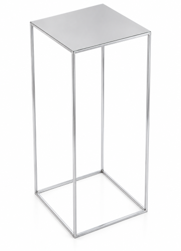 Minimalistowy srebrny stolik-pedestał.png