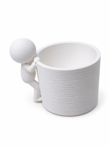 Osłonka na doniczkę z ludzikiem Wspinacz 6 cm – mini doniczka 3D