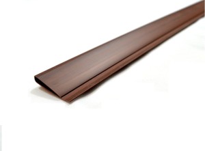 PVC COVER RAIL, BROWN, 1m x 3