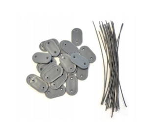 Fixing kits, PVC, anthracite, 25 pcs