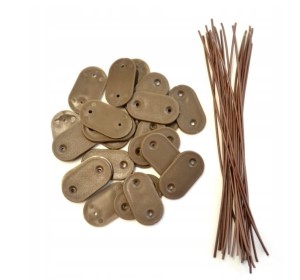 Fixing kits, PVC, brown, 25 pcs