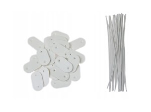 Fixing kits, PVC, white, 25 pcs 