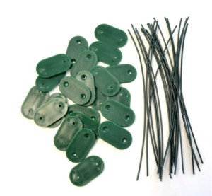 Fixing kits, PVC, green, 25 pcs 